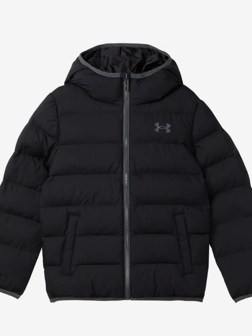 Under Armour Black Hooded Quilted Puffer Jacket